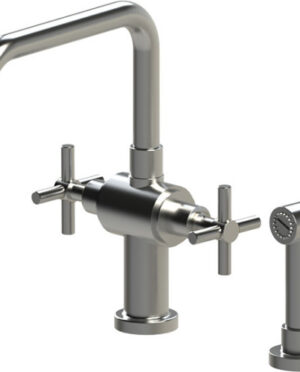 Rubinet 8CGN SINGLE HOLE TWO HANDLE KITCHEN SET WITH HAND SPRAY