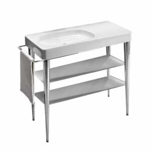 FUSION 100 DELUXE + · cod L136 Washbasin with metal console and stand in glass