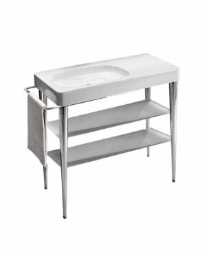 FUSION 100 DELUXE + · cod L136 Washbasin with metal console and stand in glass