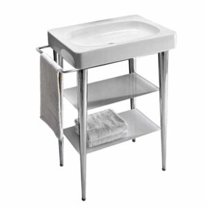 FUSION 65 DELUXE + · cod L137 Washbasin with metal console and stand in glass