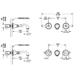 WALL MOUNT LAV SET (LESS DRAIN)