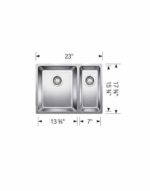 BLANCO ANDANO U 1 1/2 Stainless Steel sink