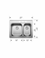 BLANCO ESSENTIAL 1 1/2 (3 Hole) Stainless Steel sink