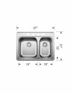 BLANCO ESSENTIAL 1 1/2 (4 Hole) Stainless Steel sink