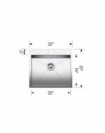 BLANCO PRECISION MicroEdge SINGLE LE Stainless Steel sink