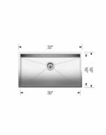 BLANCO PRECISION U SUPER SINGLE Stainless Steel sink