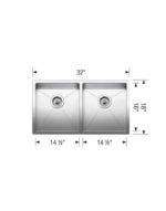 BLANCO RADIUS 10 U 2 Stainless Steel sink