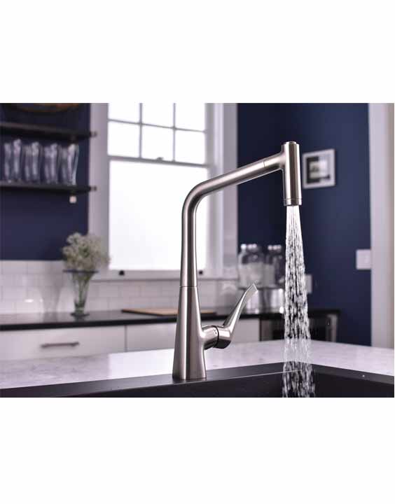 Hansgrohe Metris 2Spray HighArc Kitchen Faucet, PullOut, 1.75 GPM