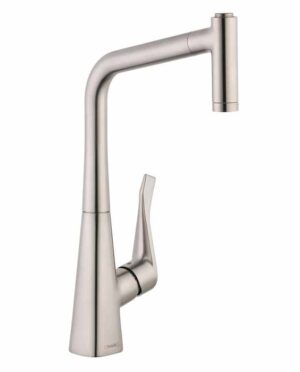 Metris - Metris 2-Spray HighArc Kitchen Faucet, Pull-Out, 1.75 GPM