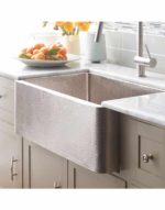 Farmhouse 33 in Brushed Nickel 33-Inch Apron-Front Kitchen Sink