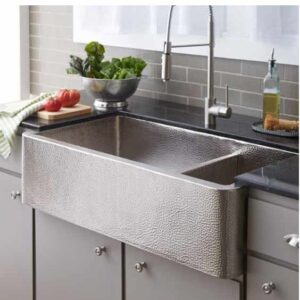 Farmhouse Duet Pro in Brushed Nickel Double-Bowl Farmhouse Apron-Front Sink