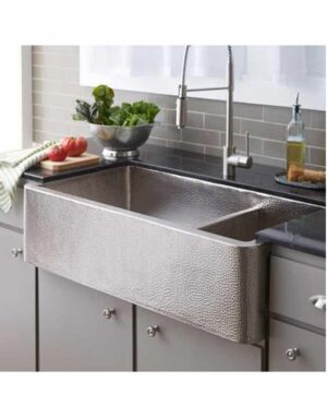 Farmhouse Duet Pro in Brushed Nickel Double-Bowl Farmhouse Apron-Front Sink
