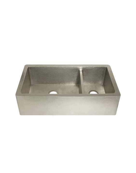 Native Trails Farmhouse Duet Pro In Brushed Nickel Double Bowl