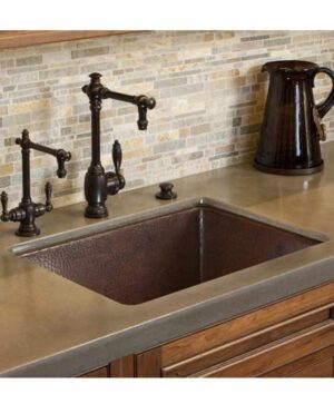 Cocina 24 24 inch hand hammered copper undermount kitchen sink