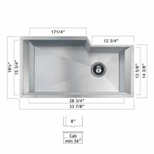 Oaks 1401/800 GK Undermount Kitchen Sink