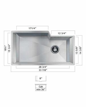 Oaks 1401/800 GK Undermount Kitchen Sink