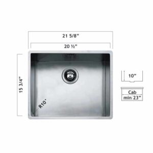 Oaks 0153B6 Radius 10 Pyper Undermount Kitchen Sink