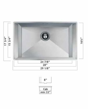 Oaks 1404/800 GK Undermount Kitchen Sink