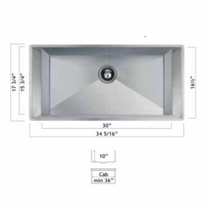 Oaks 1415/800 GK Undermount Kitchen Sink