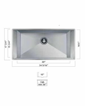 Oaks 1415/800 GK Undermount Kitchen Sink