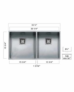 Oaks 1LOFR240SQ Radius 12 Square Drain