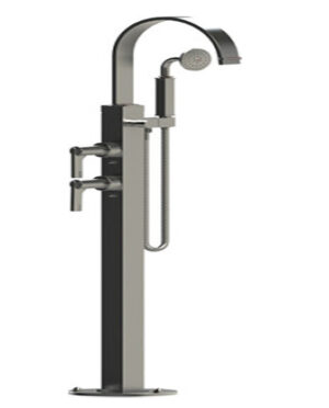 Rubinet - FLOOR MOUNT TUB FILLER WITH HAND HELD SHOWER