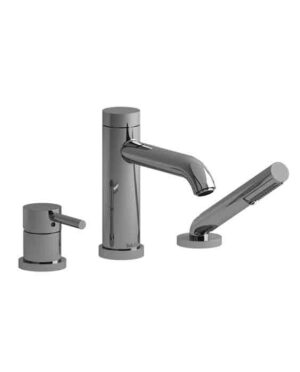 CS10 3-piece deck-mount tub filler with hand shower
