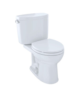 Toto Drake II - CST453CEFG 2PC Toilet 1.28 GPF Round Bowl Universal Height