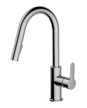 AQUABRASS BARLEY - 6545N PULL-DOWN DUAL STREAM KITCHEN FAUCET