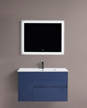 BAGNO ITALIA EURO 36" X 18" WALL HUNG VANITY WITH PORCELAIN COUNTERTOP