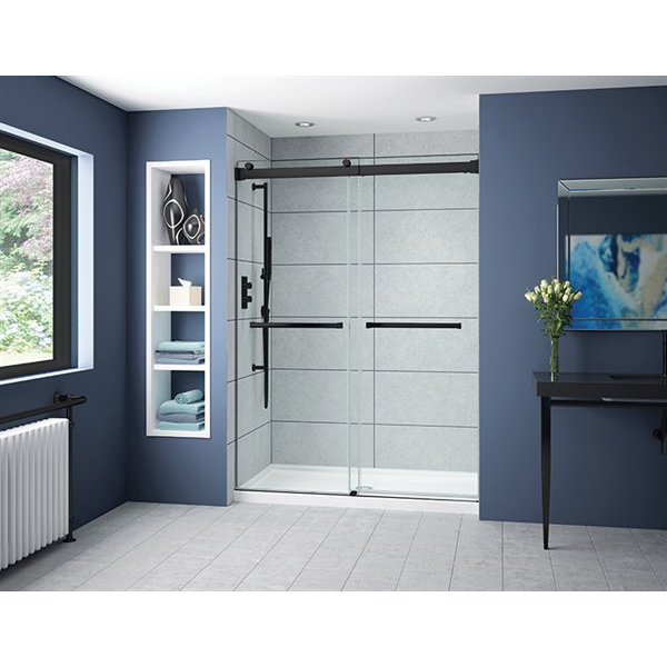 FLEURCO GEMINI PLUS ALCOVE IN LINE SLIDING SHOWER DOOR