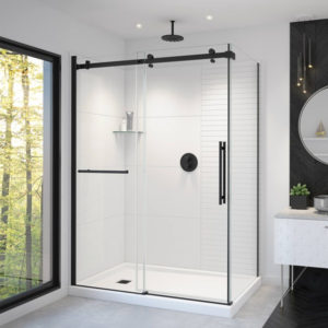 MAAX VELA - CORNER SLIDING SHOWER DOOR WITH RETURN PANEL