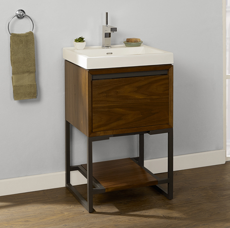 m4 21×18″ Open Shelf Vanity – Natural Walnut - Image 4