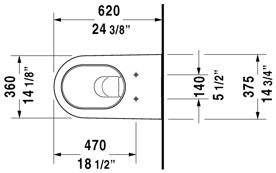 Duravit Starck 2 Toilet wall-mounted - Image 4