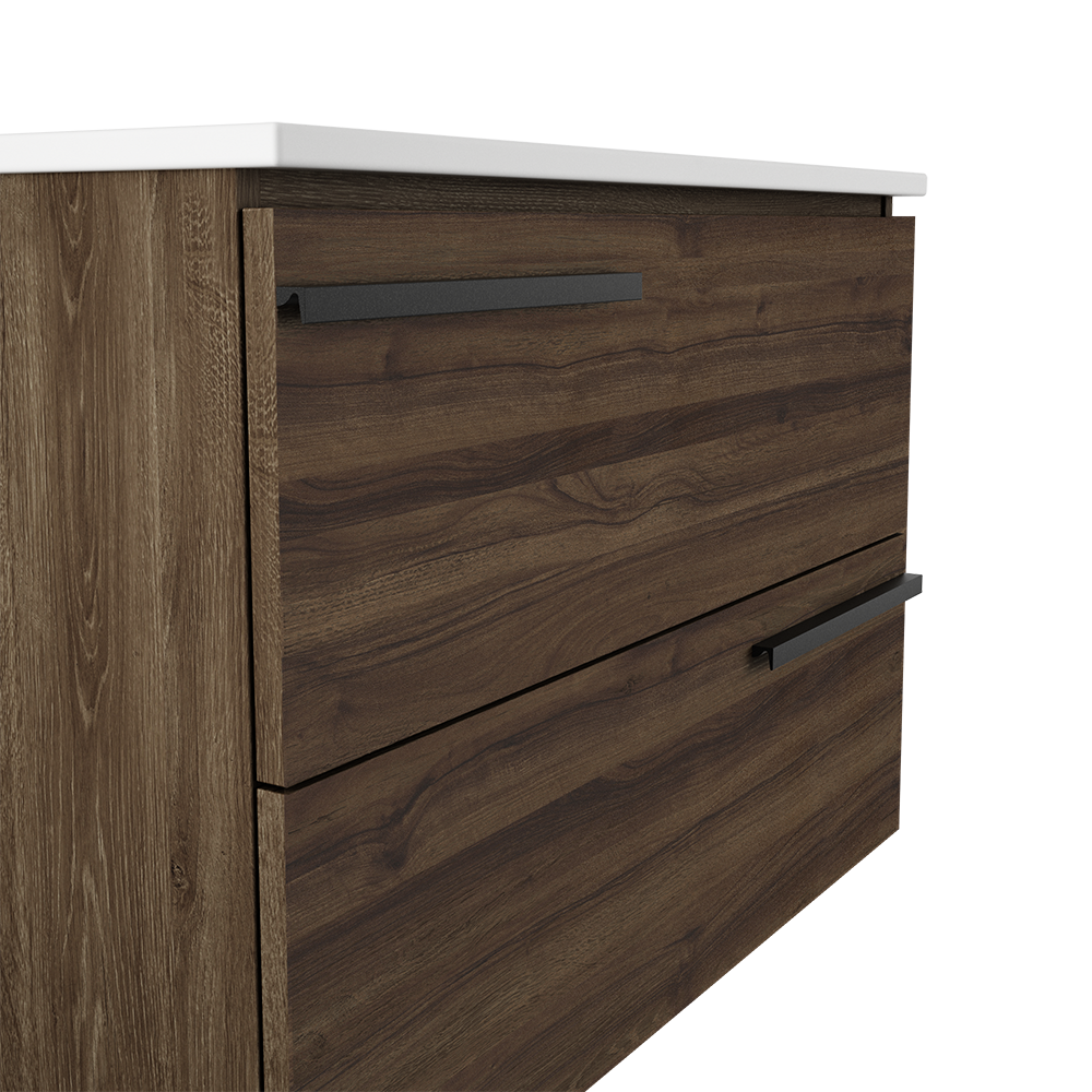 Accent Two Drawer Wall-Mounted Vanity- Sizes Available - 24'' , 31'', 36'', 48'' - Image 2