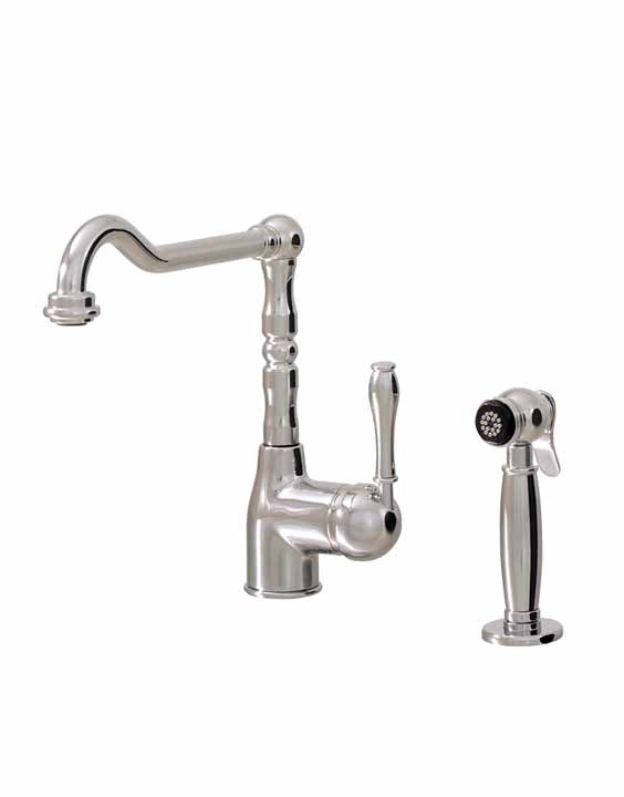 AQUABRASS NEW ENGLAND SPRAY- 2150S DUAL STREAM KITCHEN FAUCET WITH SIDE SPRAY