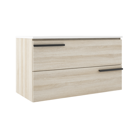 Accent Two Drawer Wall-Mounted Vanity- Sizes Available - 24'' , 31'', 36'', 48''