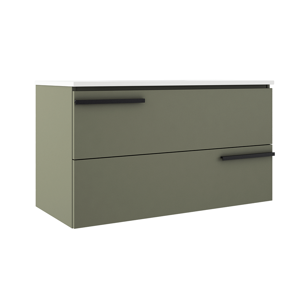 Accent Two Drawer Wall-Mounted Vanity- Sizes Available - 24'' , 31'', 36'', 48'' - Image 5