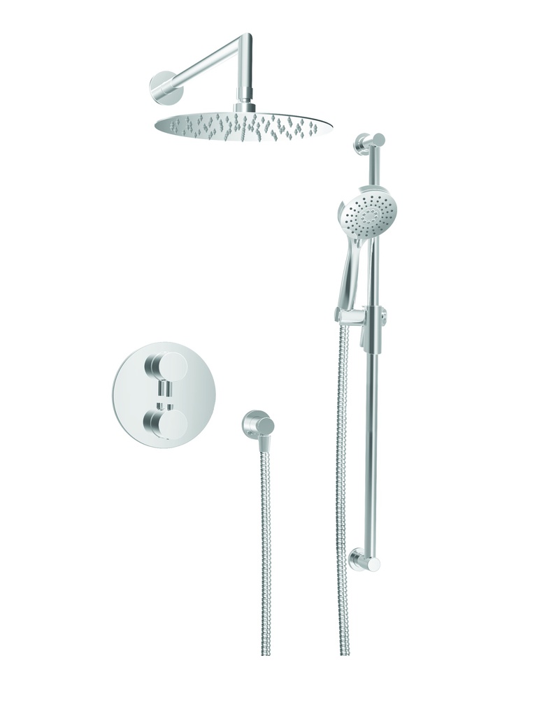 Baril PRO-4216-66-CC-NS Zip B66 Complete Thermostatic Pressure Balanced Shower Kit (Non-Shared Ports) Chrome