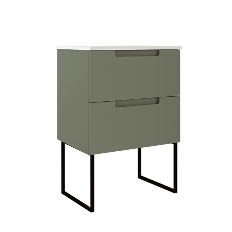 Coda Two Drawer Wall-Mounted Vanity