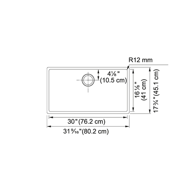 FRANKE CUBE - CUX110-30-8-CA UNDERMOUNT STAINLESS STEEL SINK - Image 2