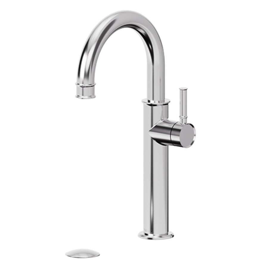 Tenzo ALY12-P-CR Alyss Single Hole Tall Lavatory Faucet With (Overflow) Drain