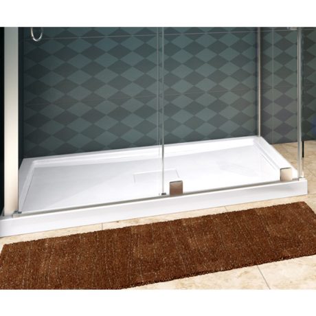 ZITTA ALCOVE/CORNER ACRYLIC SHOWER BASE WITH DRAIN COVER