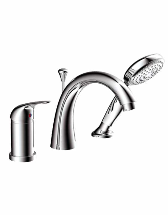 ALT Aqua VOLO #10772 - 3-PIECE DECKMOUNT TUB FILLER WITH HANDSHOWER