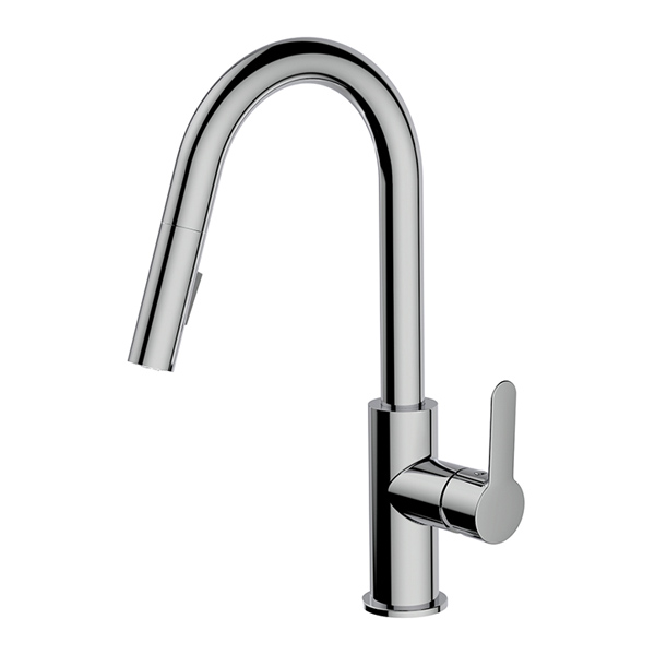 AQUABRASS BARLEY - 6545N PULL-DOWN DUAL STREAM KITCHEN FAUCET