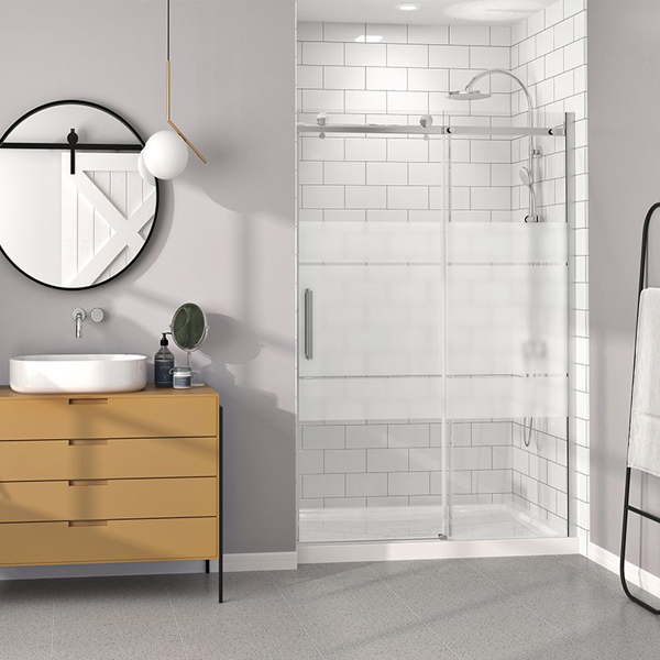 ZITTA BELLINI - IN-LINE/ALCOVE CLEAR & FROSTED SHOWER DOOR