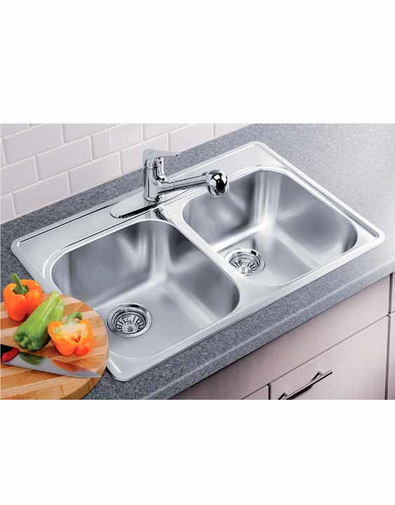 BLANCO ESSENTIAL 2 (3 Hole) Stainless Steel sink