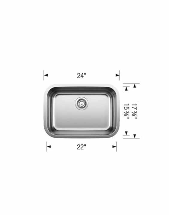 BLANCO ESSENTIAL U 1 Stainless Steel sink - Image 2