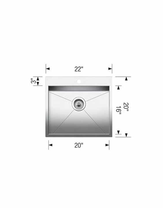 BLANCO PRECISION MicroEdge SINGLE LE Stainless Steel sink - Image 2