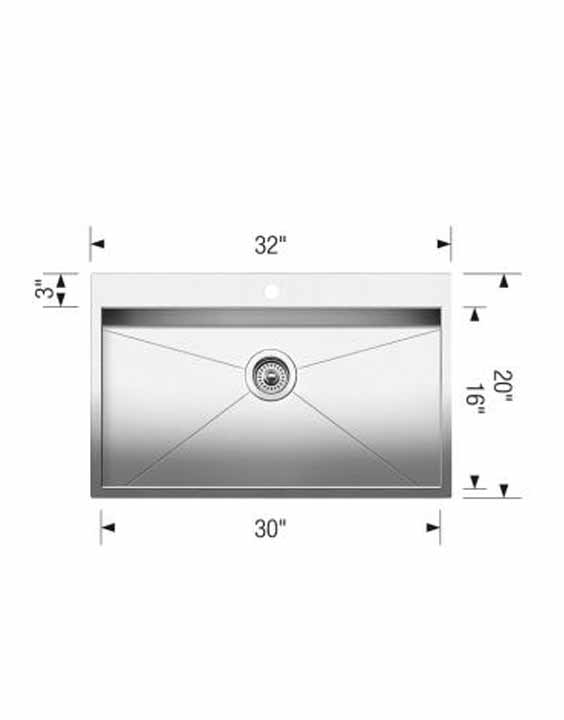 BLANCO PRECISION MicroEdge SUPER SINGLE LE Stainless Steel sink - Image 2